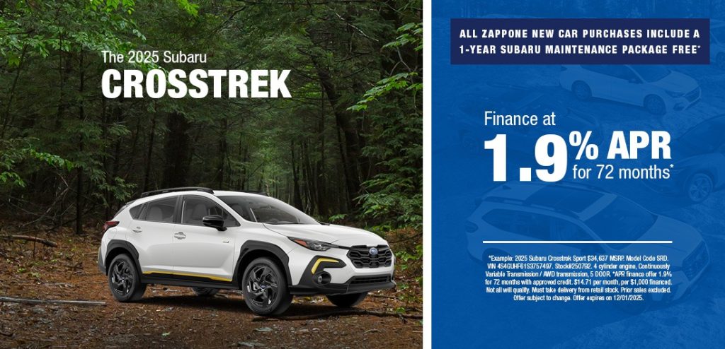 2025 Subaru Crosstrek – Finance for 1.9% APR for 72 Months