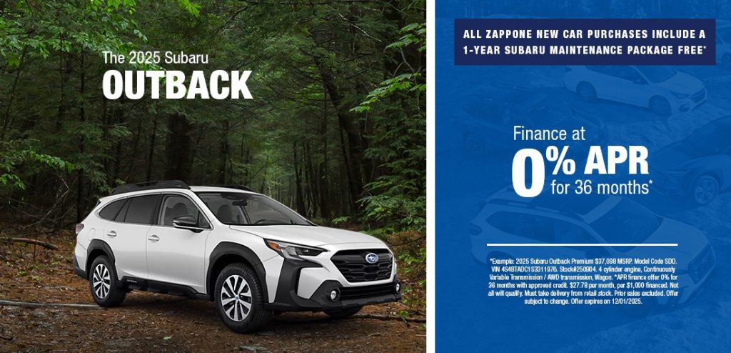 2025 Subaru Outback – Finance for 0% APR for 36 Months