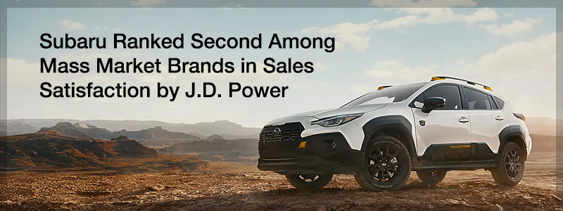 Subaru Ranks #2 in J.D. Power Sales Satisfaction