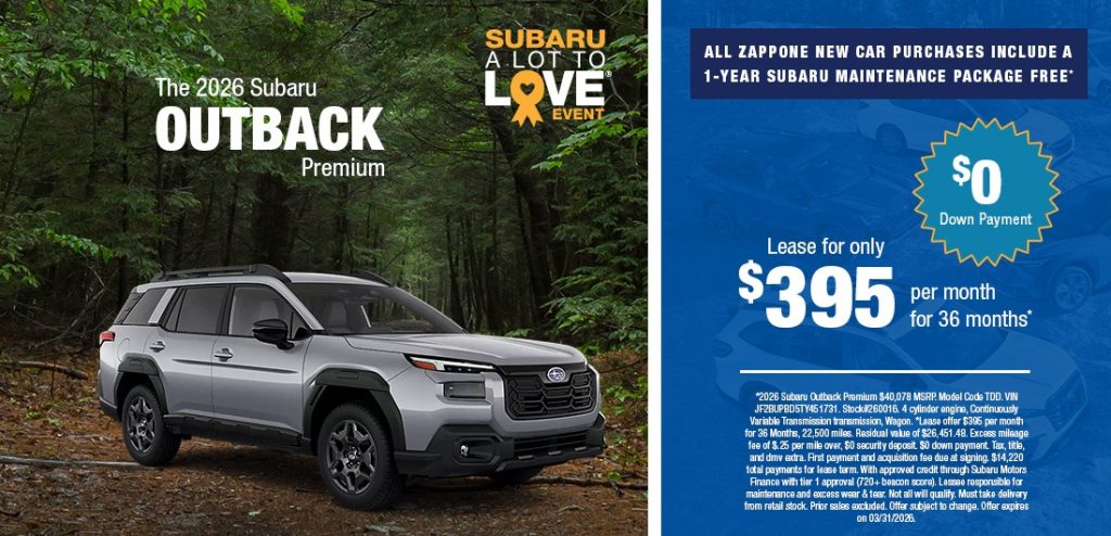2026 Subaru Outback Premium – Lease for $395/mo for 36 Months