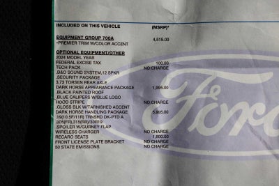 2024 Ford Mustang Dark Horse