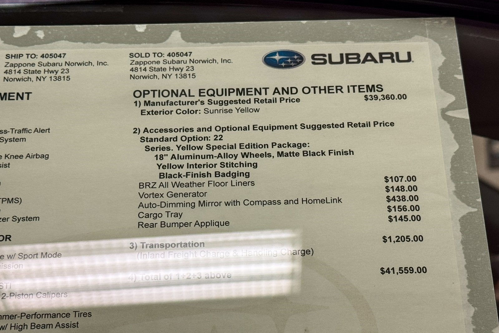 2026 Subaru BRZ Series. Yellow