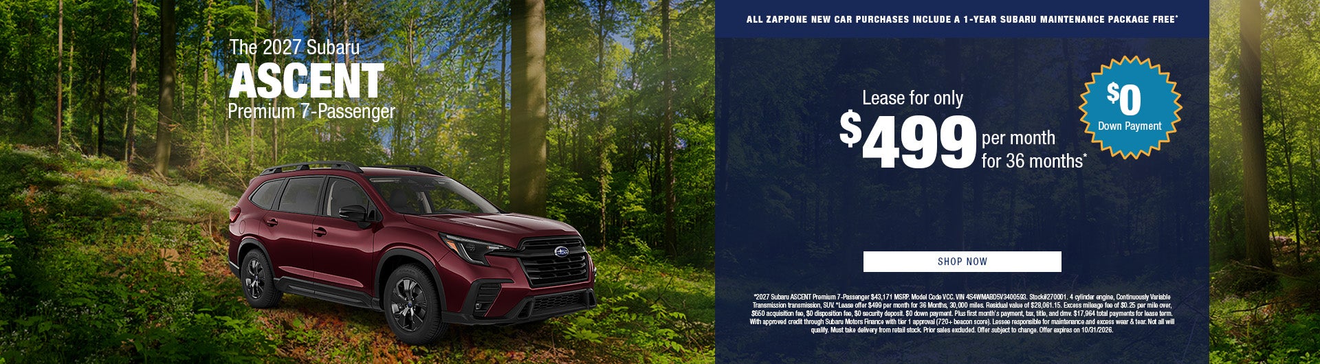 2027 Subaru ASCENT Premium
